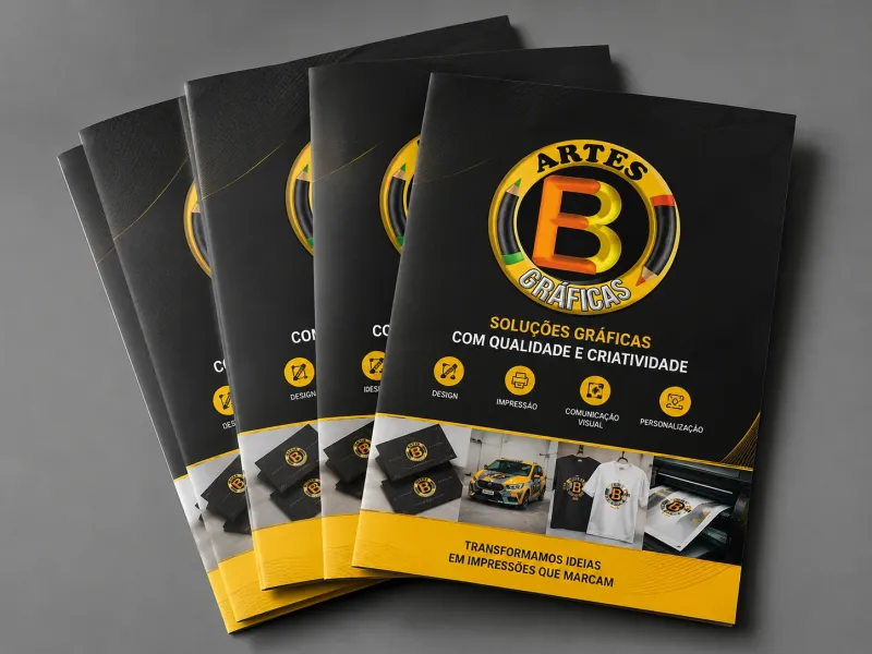 Panfletos premium produzidos pela EB Artes Gráficas